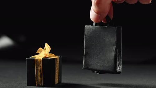 Black Friday Present Box and Shopping Bag