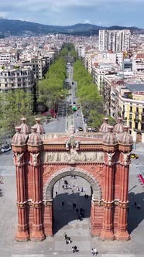 Barcelona Skyline At Barcelona In Community Of Catalonia Spain.