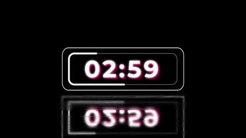 4 Minuten Countdown Vier Minuten Digitaluhr-Timer mit Box-Animation