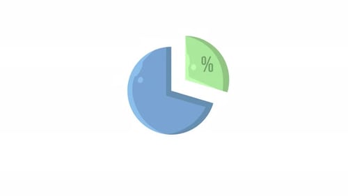 pie chart percentage animated icon motion graphic video