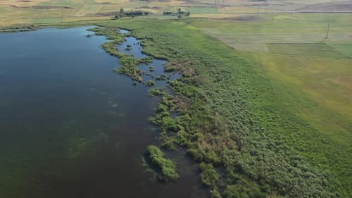 Vue aérienne du lac