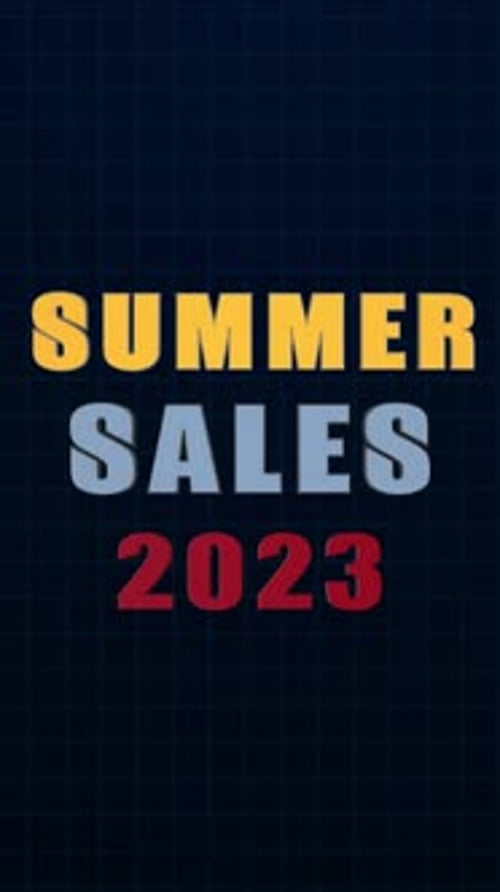 Kinetic Typography Summer Sales Title Reveal