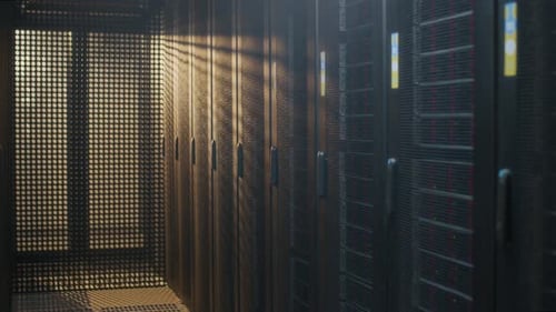 Server Room Corridor in Data Center