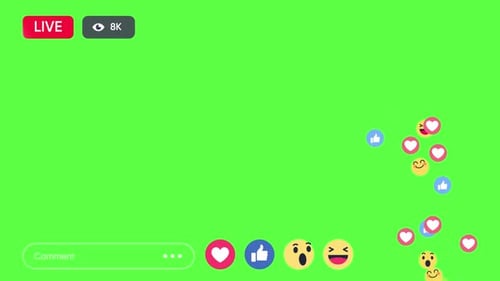 Facebook Live Animation HD On Green Screen