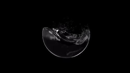 Abstract Black Fluid Sphere Sloshing Motion