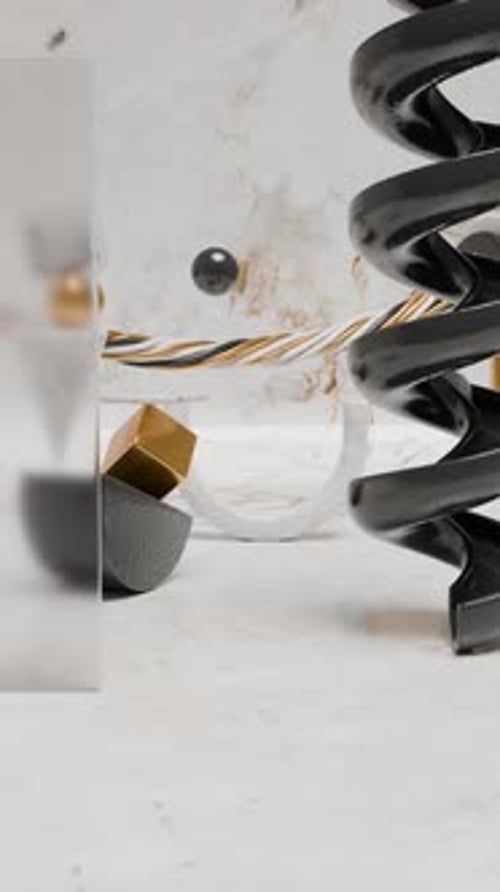 Animación de formas de bucles 3D de Física