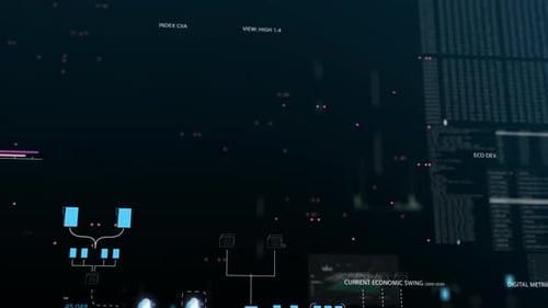 Komplexe Datenstruktur, visualisiert als verzweigtes System von Ordnern und Knoten