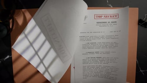 Flipping Through Top Secret Classified Documents
