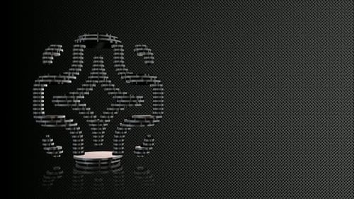 Abstract 3D Metallic Object Morphing and Rotating Animation