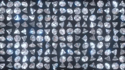 Drehschlaufe mit Reihen glänzender Diamanten