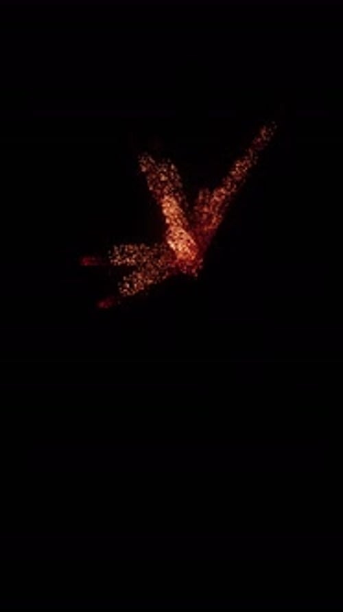 Red Golden Particle Burst Reveal