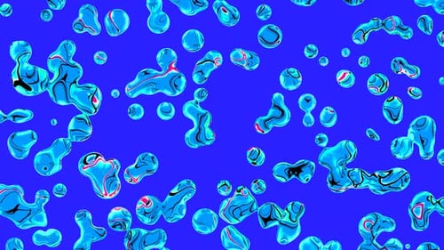 Abstract Fluid Blue Morphing Liquid Background Animation