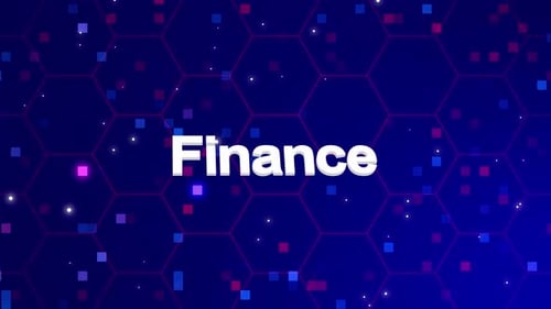 Digital Finance Hexagon Background Animation