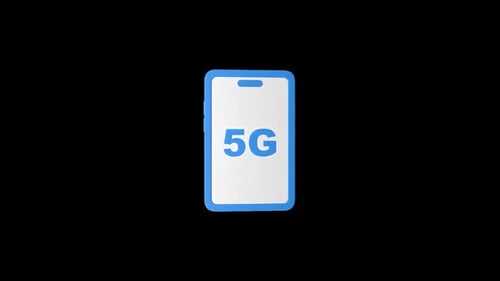 5G Mobile Phone 3D Animation | Alpha Channel