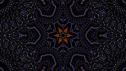 Abstract background moving stripes and flashing with shining light dots. Animation with circles