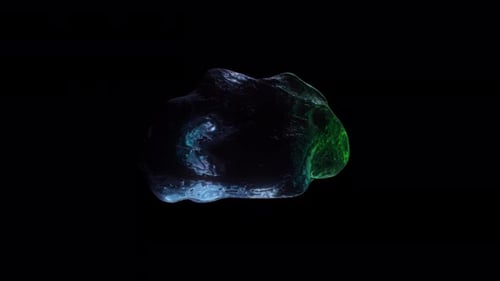 Rotating Alien 3D Space Rock