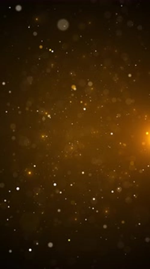 Elegant Golden Particles Floating Loop Background