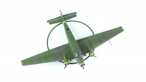 Model Of The German Military Airplane Junkers For Top View.