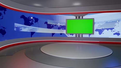 3D Virtual News Studio Ab0010 Background Loop
