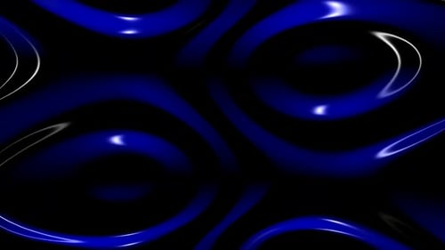 Abstract Blue Fluid Waves Glossy Loop Background