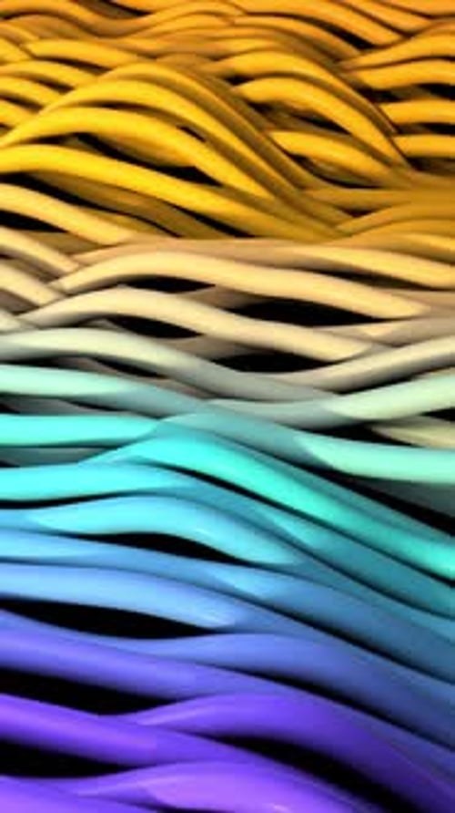 Vertikale 3D-Spline-Wellen mit Gradienten