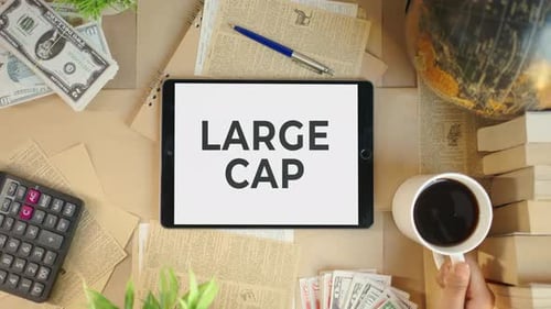 Tablet Displaying Large Cap with Office Setup