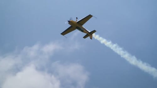 Novosibirsk Russia - July 31 2016: Light Plane in Air. Fly In