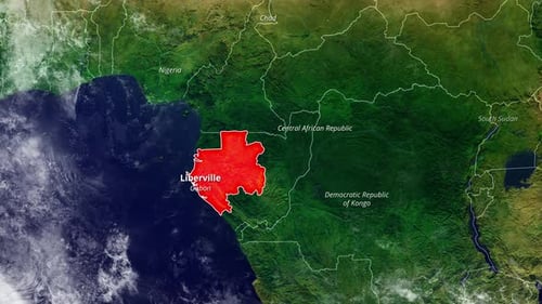 Gabon Zoom Map 2D
