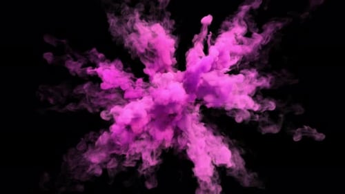 Pink Colored Smoke Explosion Slow Motion 4K