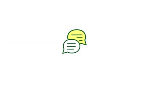 Animated Modern Speech Bubbles Icon for Communication Concepts