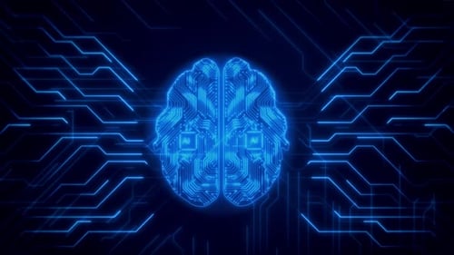 Artificial Intelligence Quantum Computer Technology Digital Brain Bid Data Deep Learning