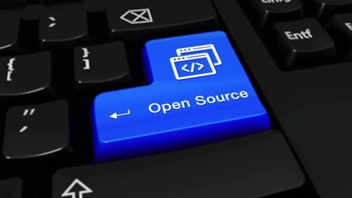 Open Source Round Motion On Computer Keyboard Button