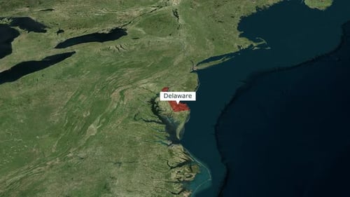 Delaware State auf der Karte 4K