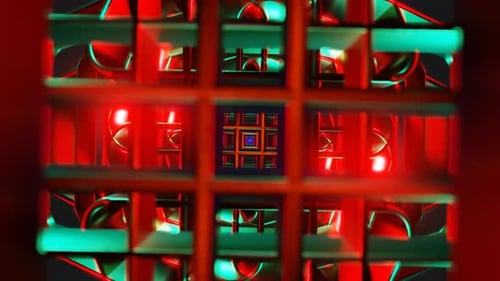 Changing Shapes with Abstract Strobe Lights in Seamless VJ Video Loop