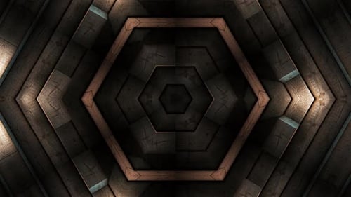 Wooden Hexagonal Motion Pattern