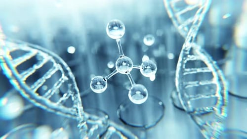 Detailed 3D Animation of DNA and Molecule Structure