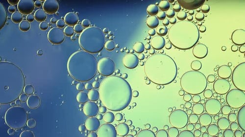 Abstract Colorful Food Oil Drops Bubbles And Spheres Flowing On Water A Surface 18