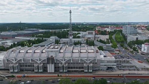 Aerial view of Messe Berlin , Germany