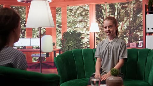 Troubled Teen Receiving Therapy for Emotional Management and Mental Health