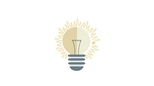 Flat Design Lightbulb Idea Reveal Animation