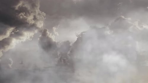 view of Lightning strike on the dark cloudy sky 4k.