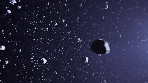 Abstract Floating Space Debris Motion Background
