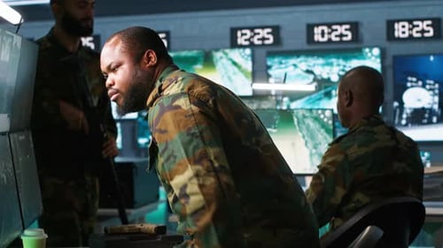 Officer Arriving at Work in Base of Operations Starting Enemy Assessment