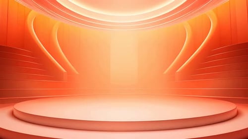 Podium Futuristische Vitrine mit Plattform für Produktausstellungen. Leeres modernes Bühnendisplay