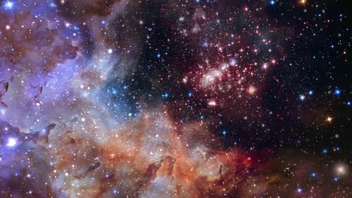 Cosmic Nebula and Starfield Abstract Space Animation