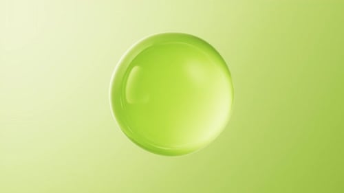 Transparent green bubbles background
