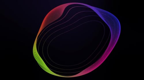 abstract geometric gradient line circle background animation. Vd 80