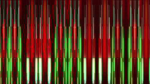 Vibrant Neon Vertical Lines Glitch Digital Background