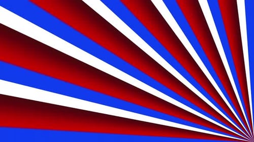 Radiating Red White and Blue Striped Pattern Loop