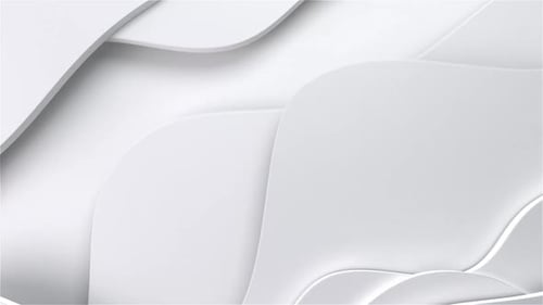 Abstract Flowing White Waves Modern Animation Background